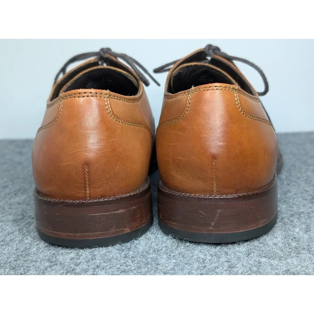 Cole Haan Benton II Brown Leather Cap‎ Toe Dress Shoes C24120 Men's 8 M